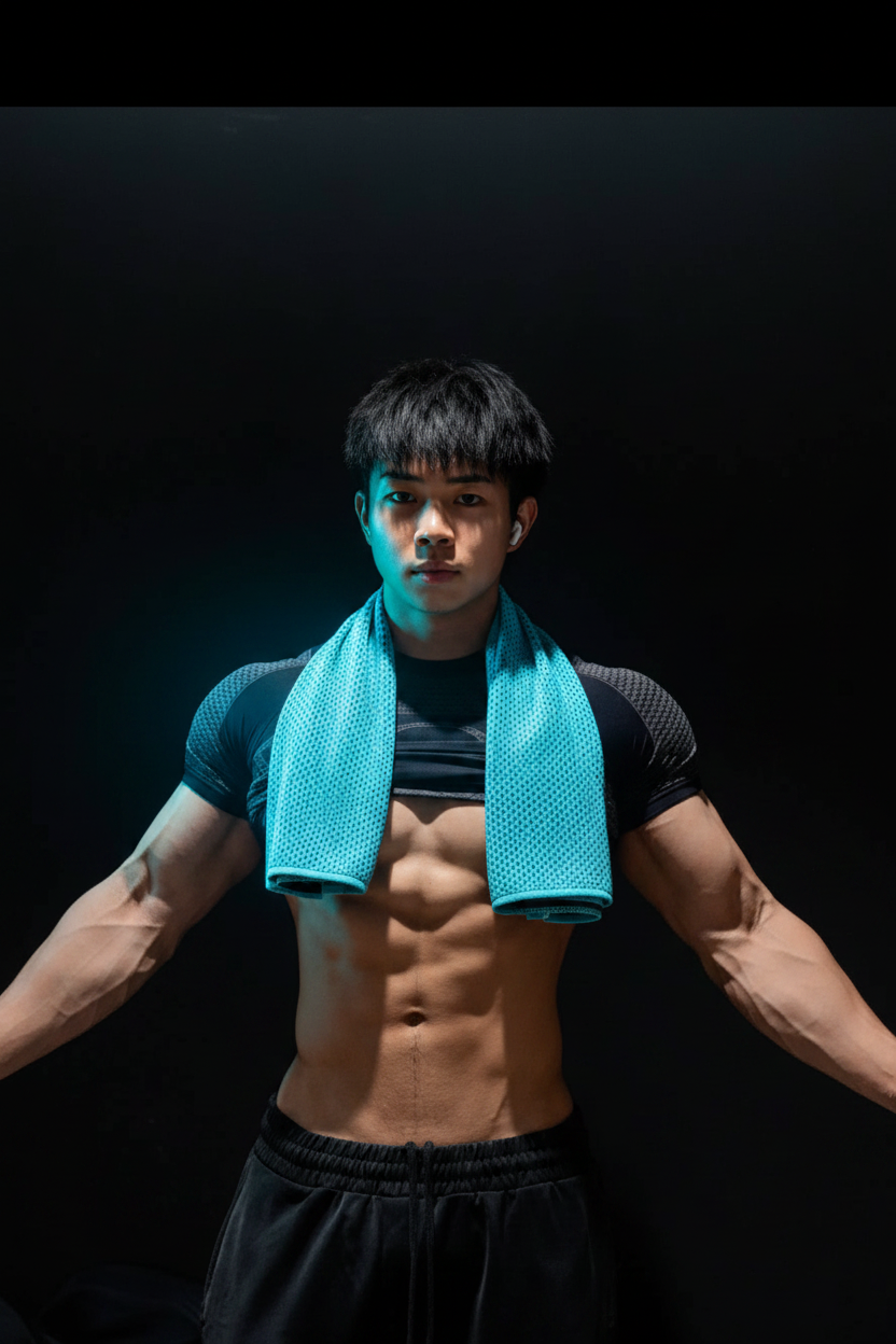 Athlete using ChillReps cooling towel
